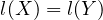 l(X ) = l(Y )  